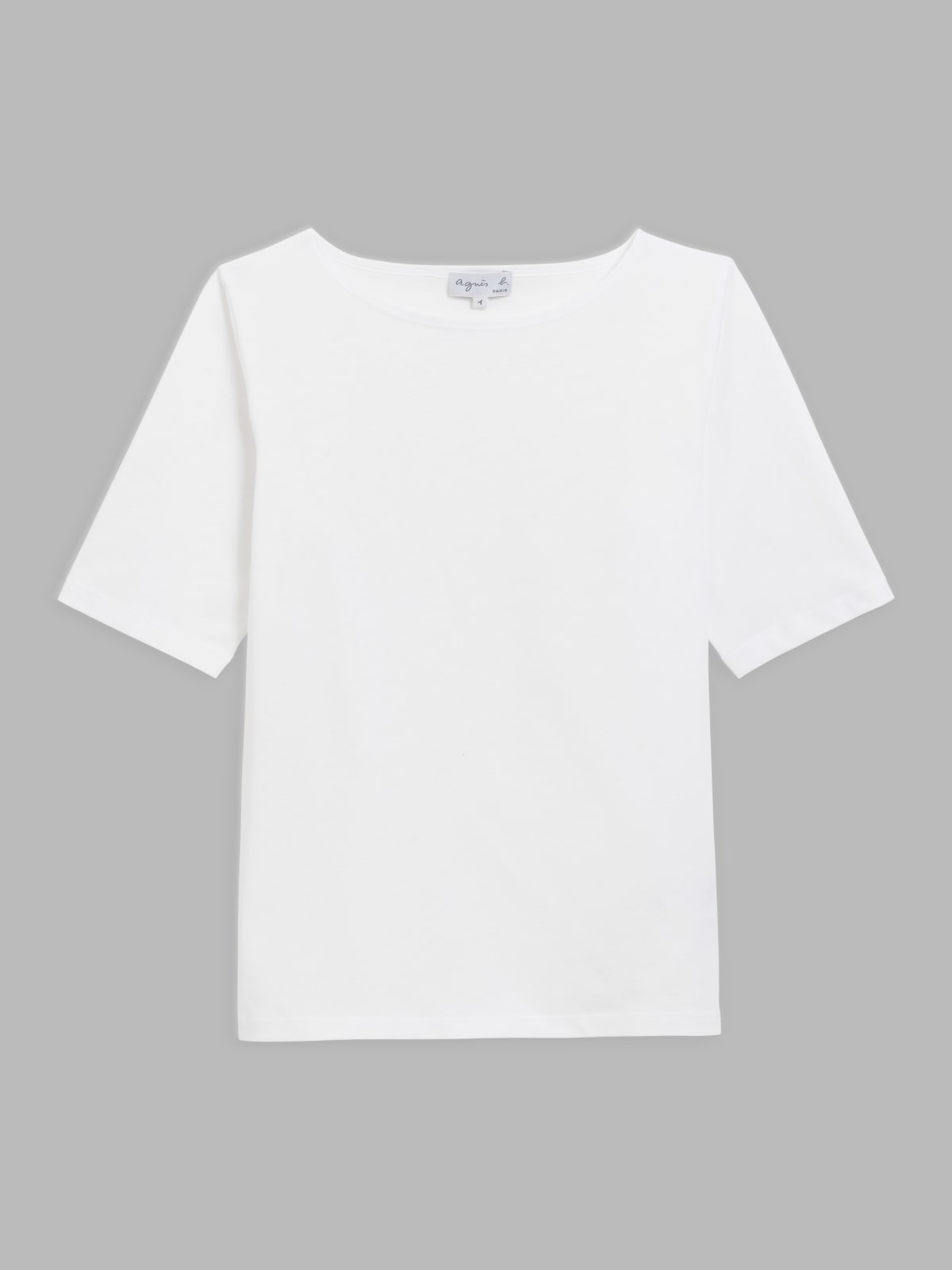 white cotton elbow-length sleeves New Bow t-shirt