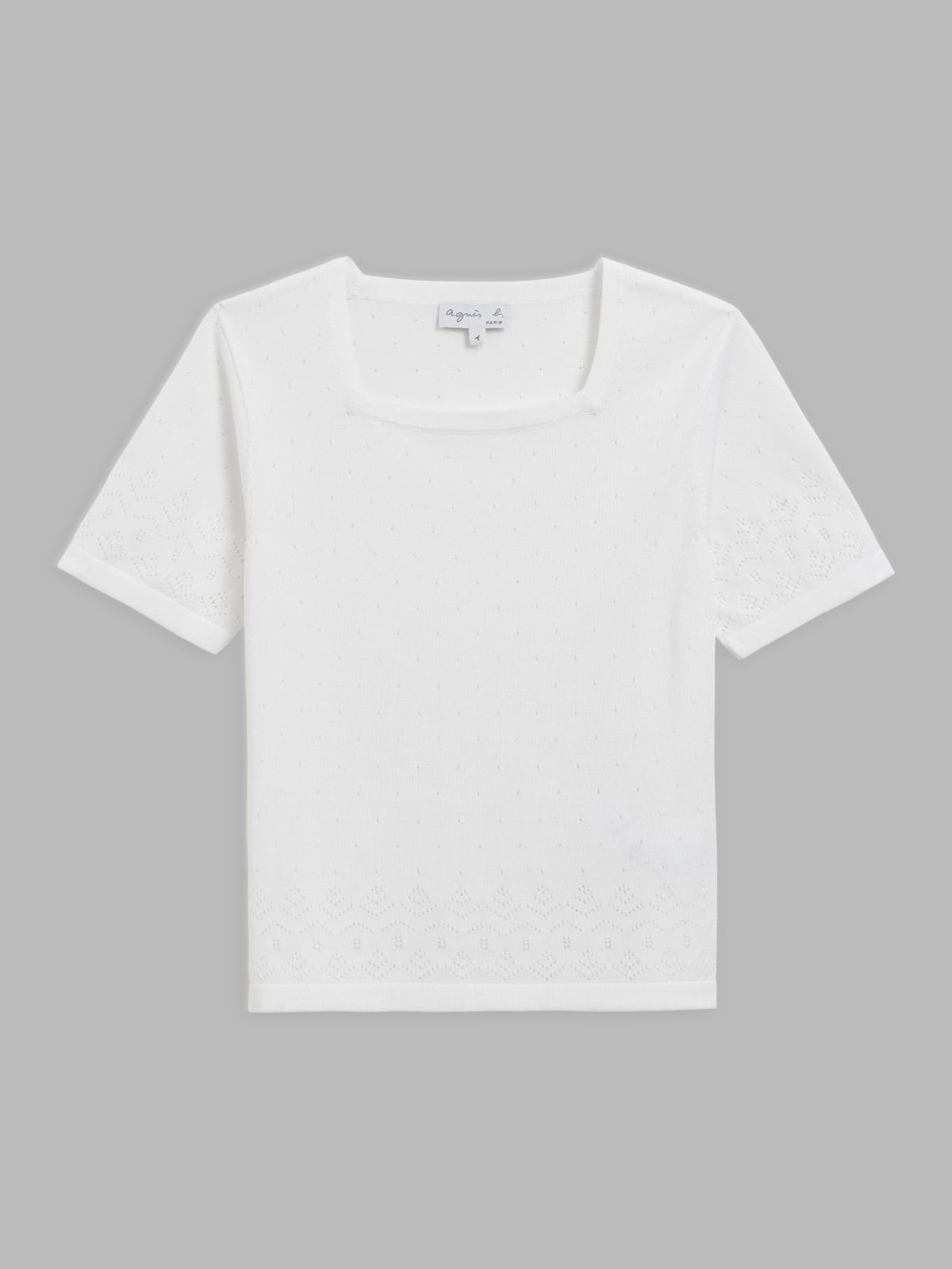 white Jessica short-sleeved jumper