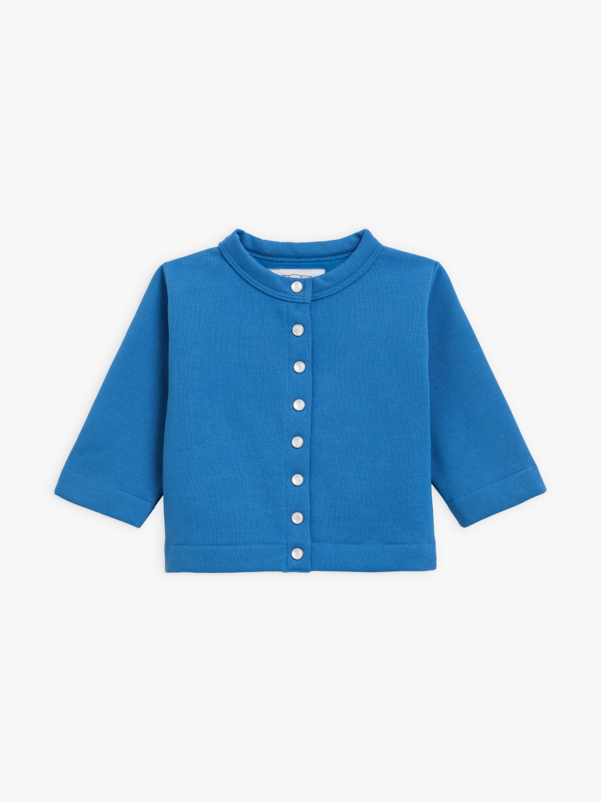 blue Layette fleece snap cardigan