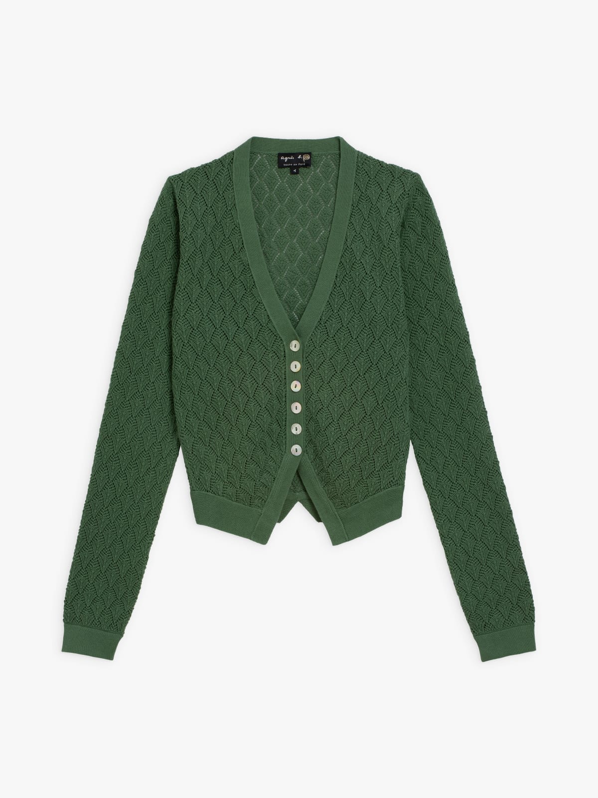 green Valentin cotton cardigan