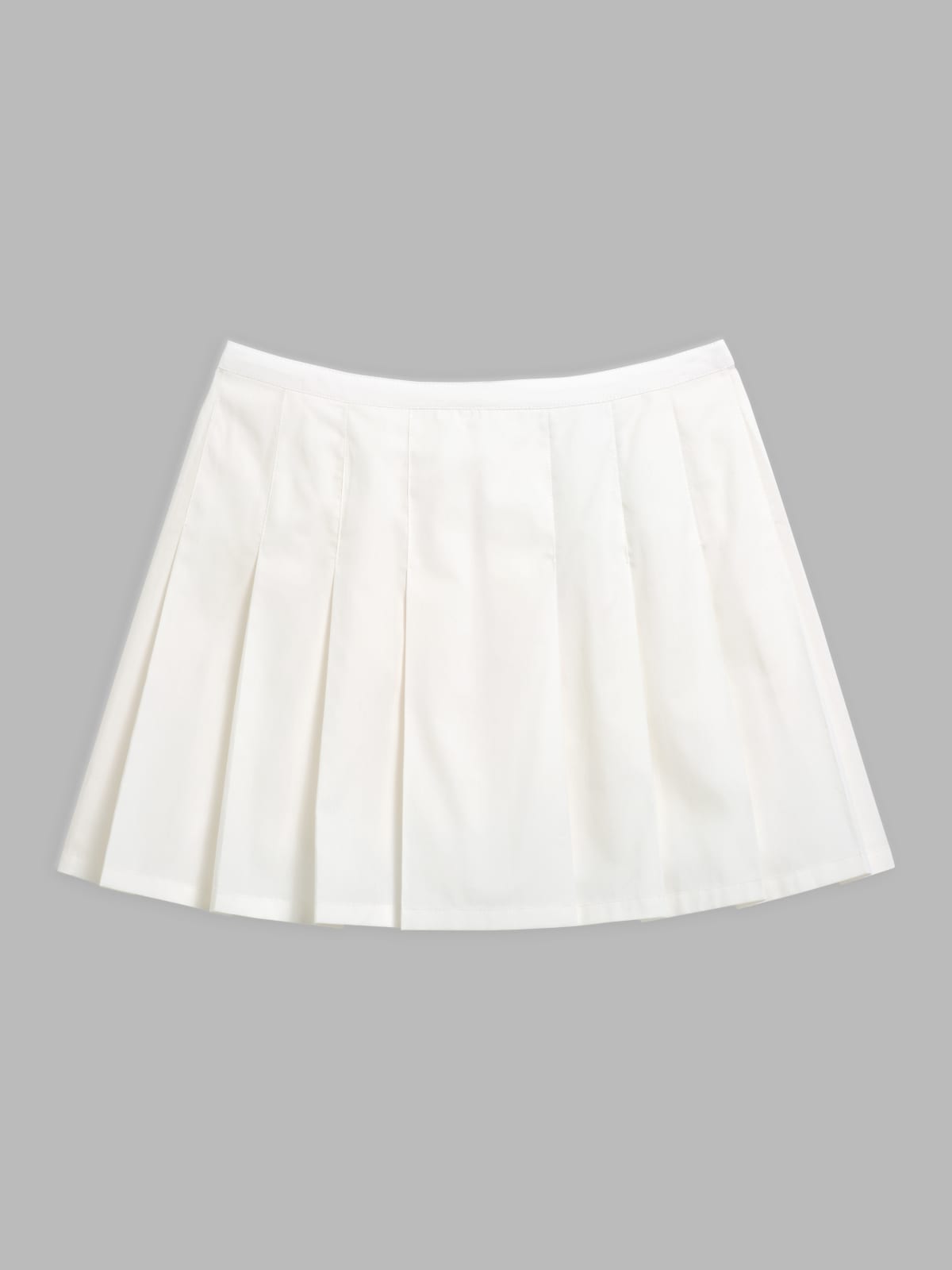 white cotton mini Bowling skirt