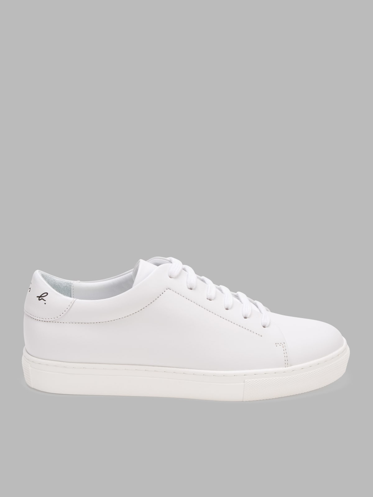 white Baptiste plonge lambskin leather trainers