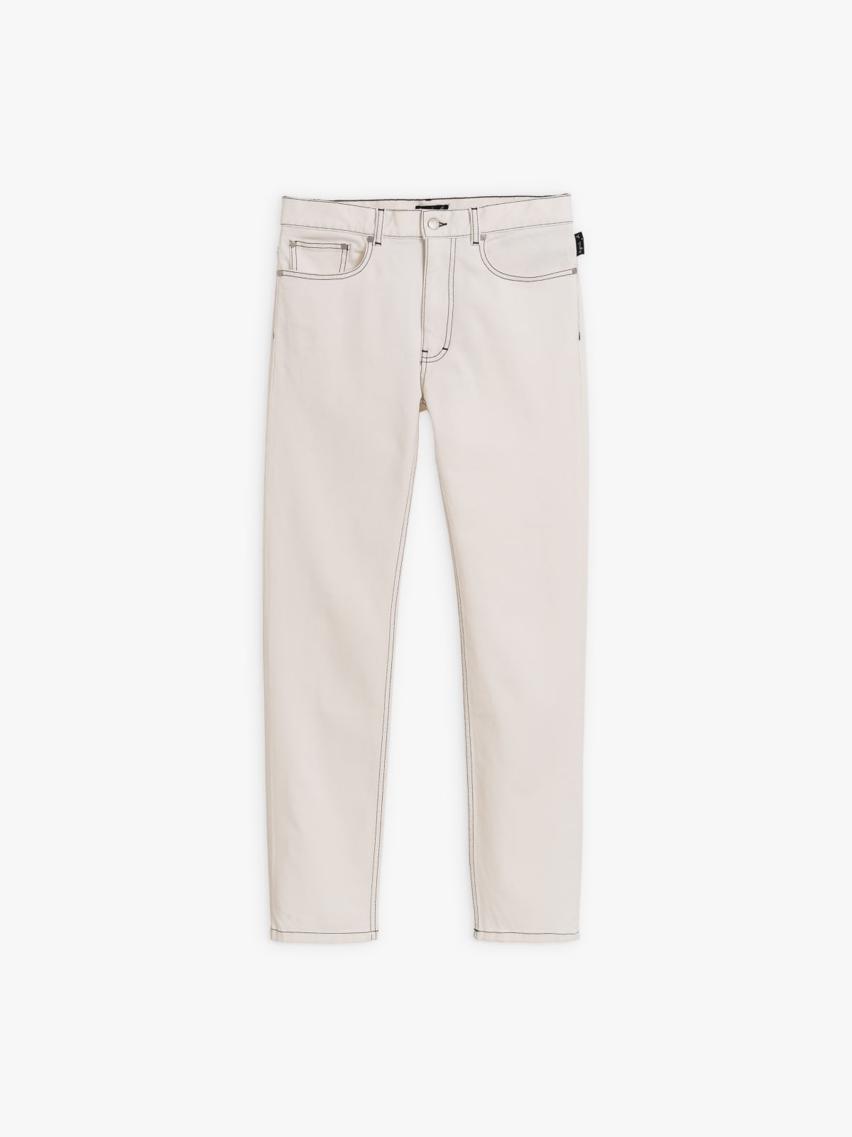 white #1 slim jeans in cotton twill