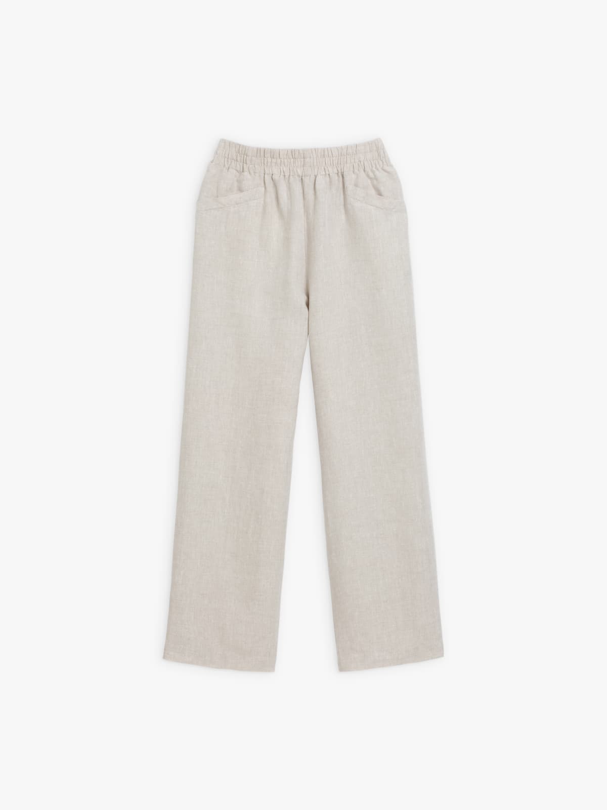 beige New Moulin linen trousers