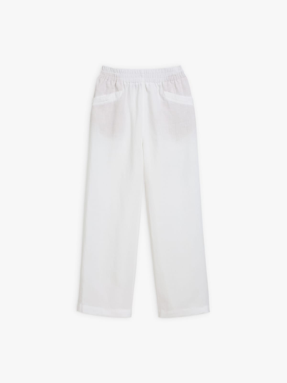 white New Moulin linen trousers