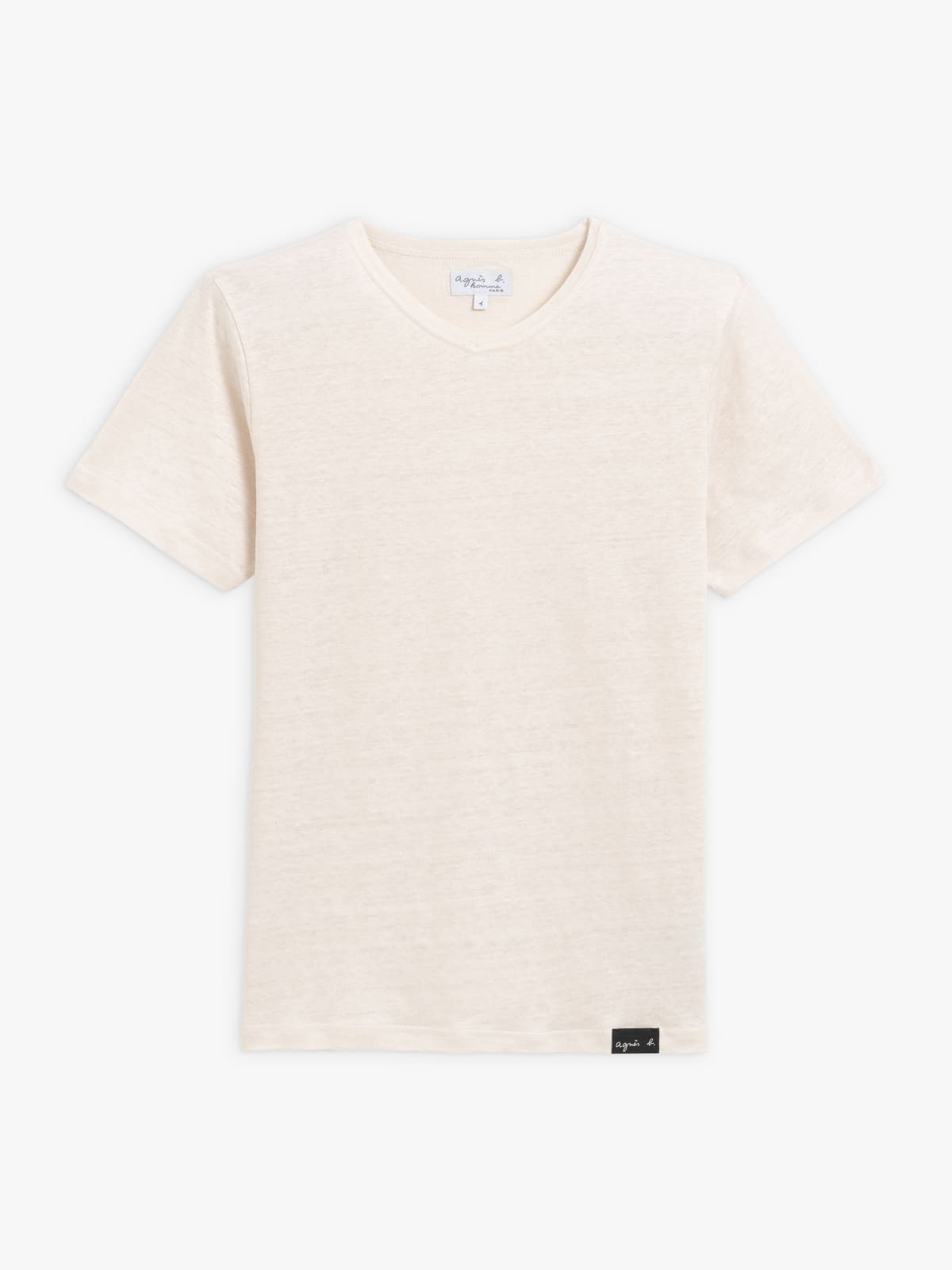 ecru linen Roll t-shirt