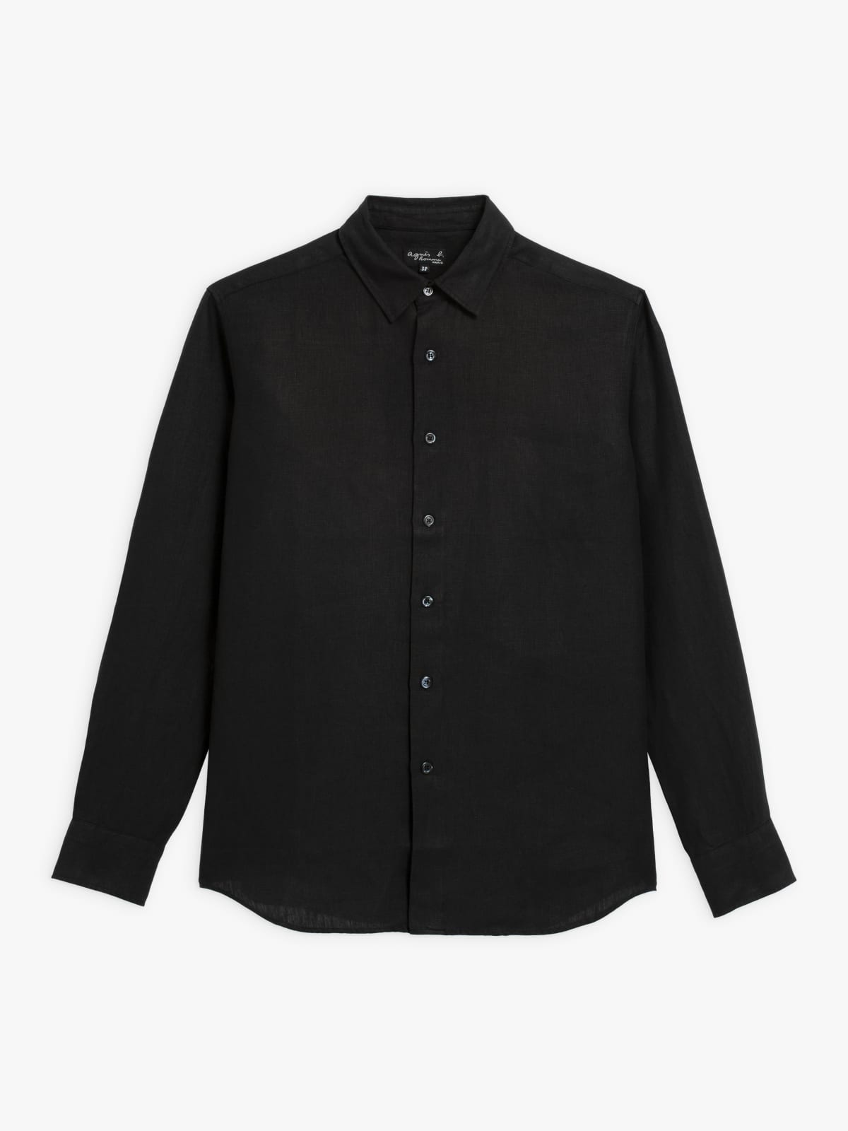 black André linen canvas shirt