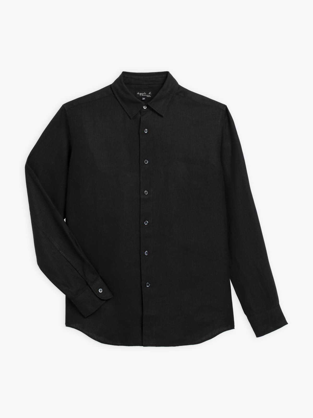 black André linen canvas shirt