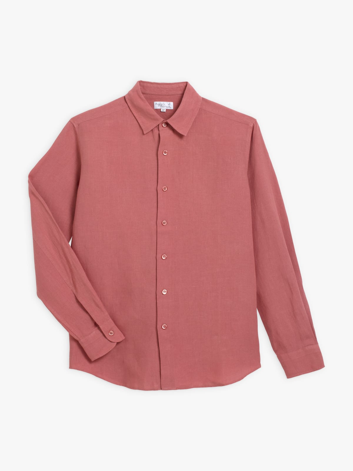 pink André linen canvas shirt