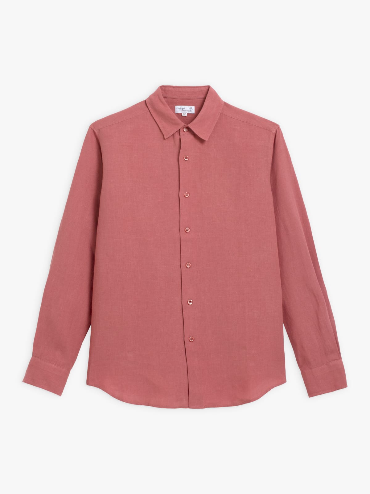 pink André linen canvas shirt