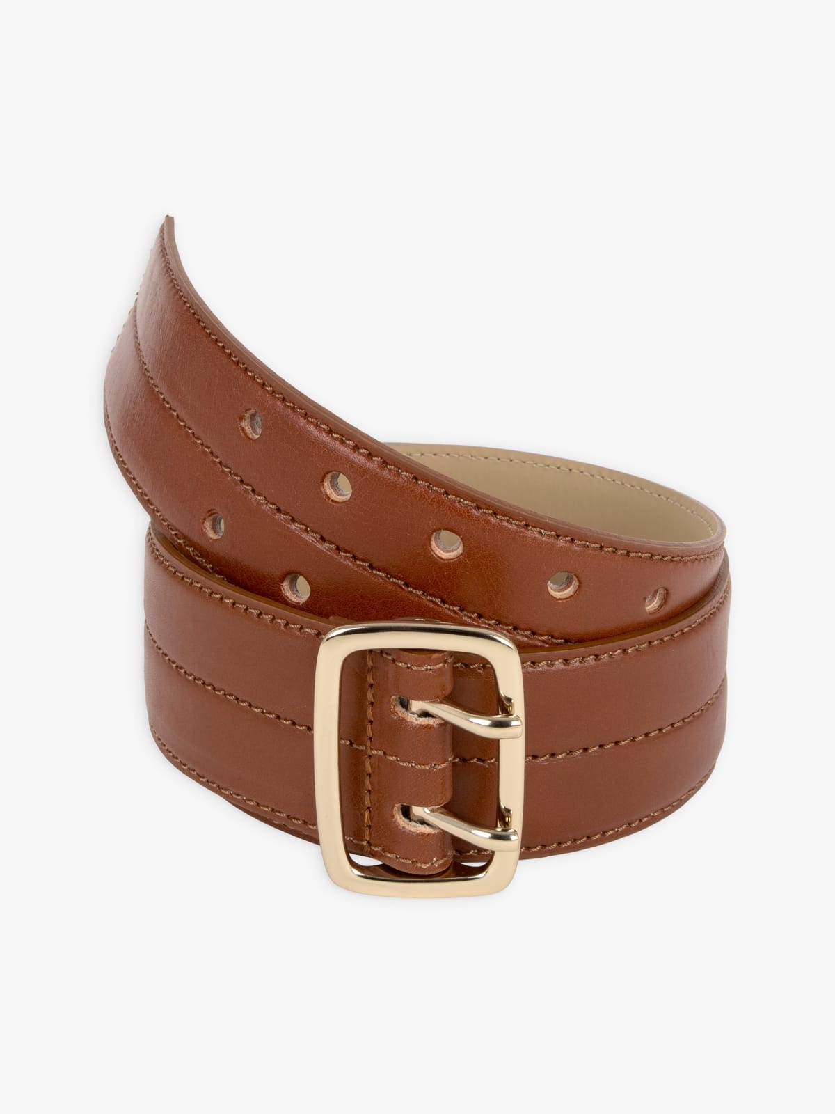 brown dipped lambskin Charlie belt