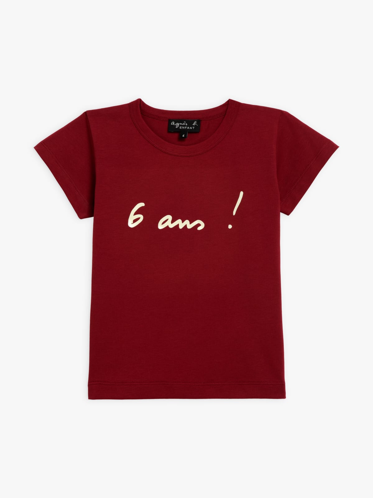 t-shirt Anniversaire en jersey de coton bordeaux