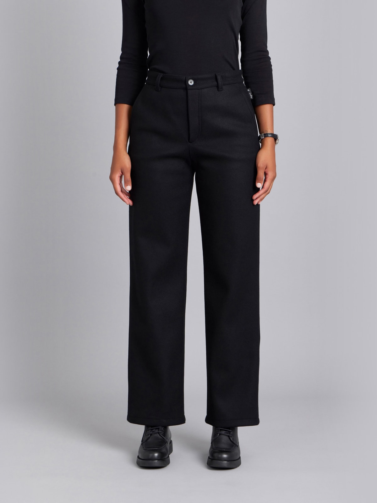 black wool Glen trousers black wool Glen trousers