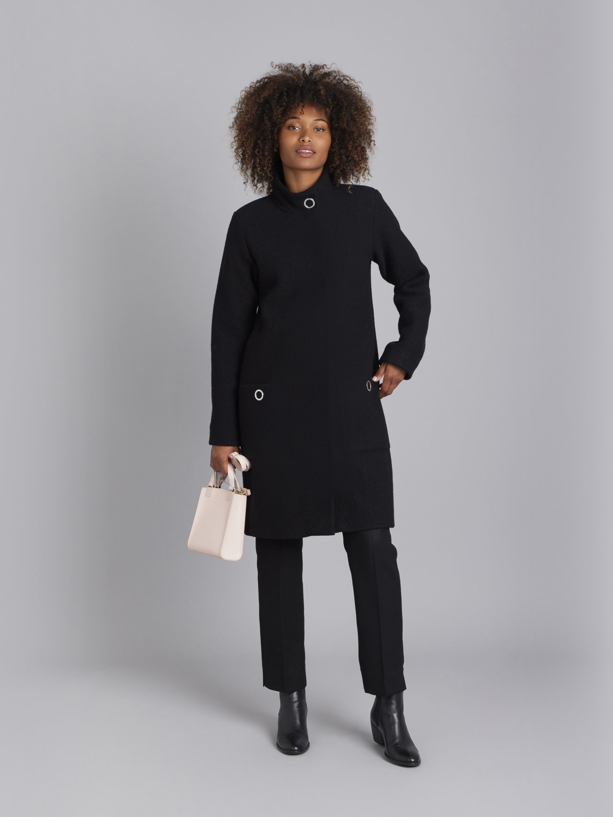 black wool Manaus coat