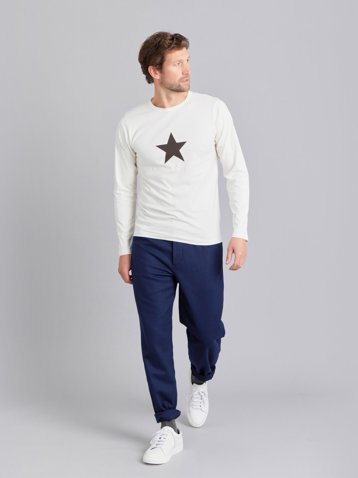 off-white long sleeves Coulos star t-shirt