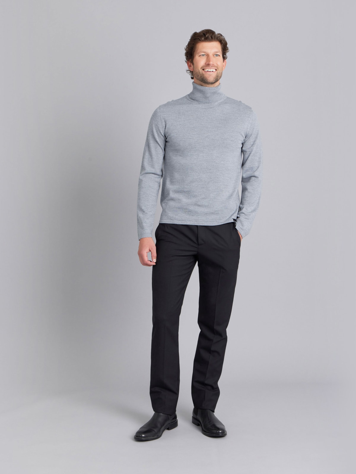 grey merino wool New Light jumper