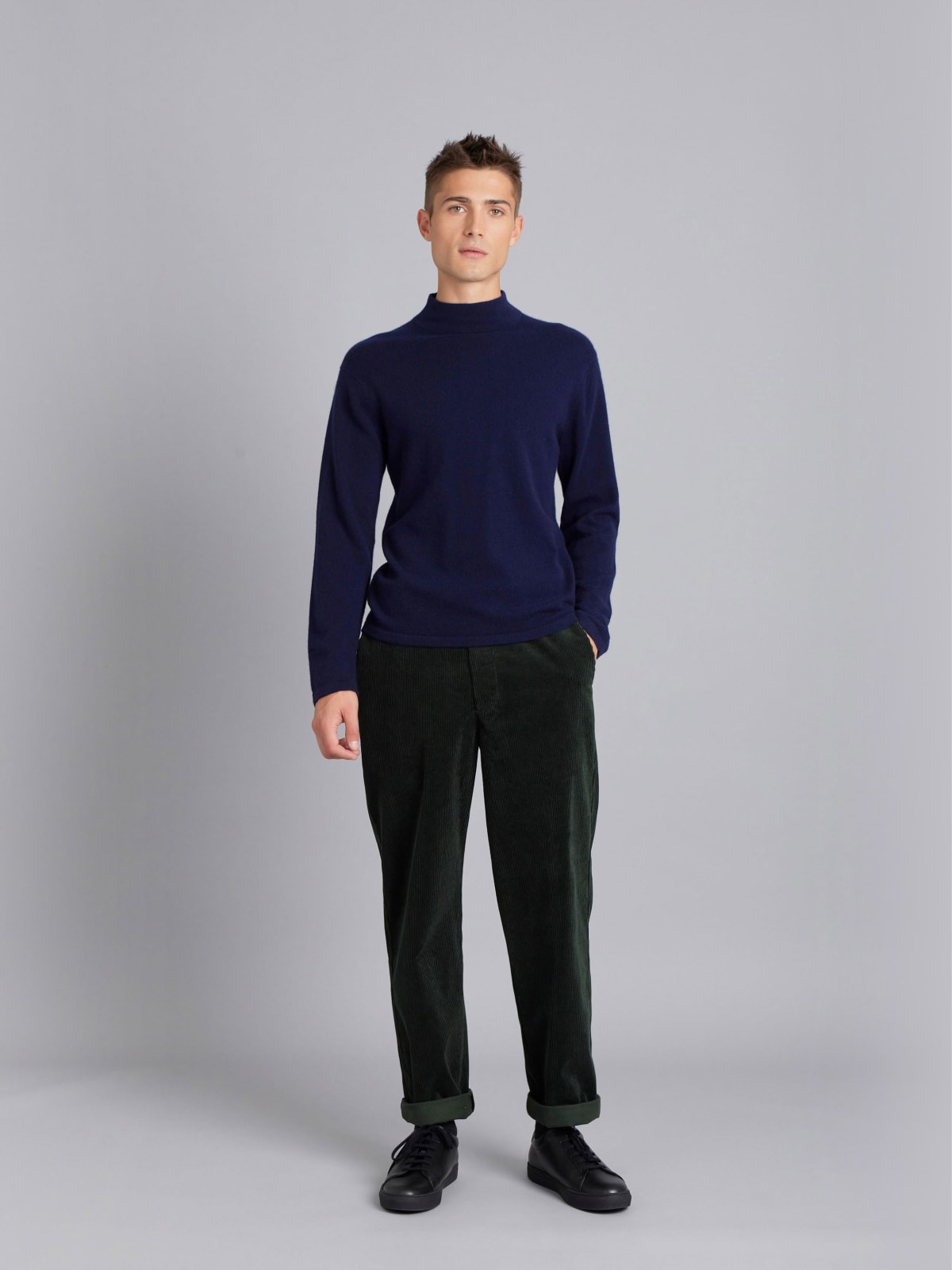 blue cashmere Paper jumper