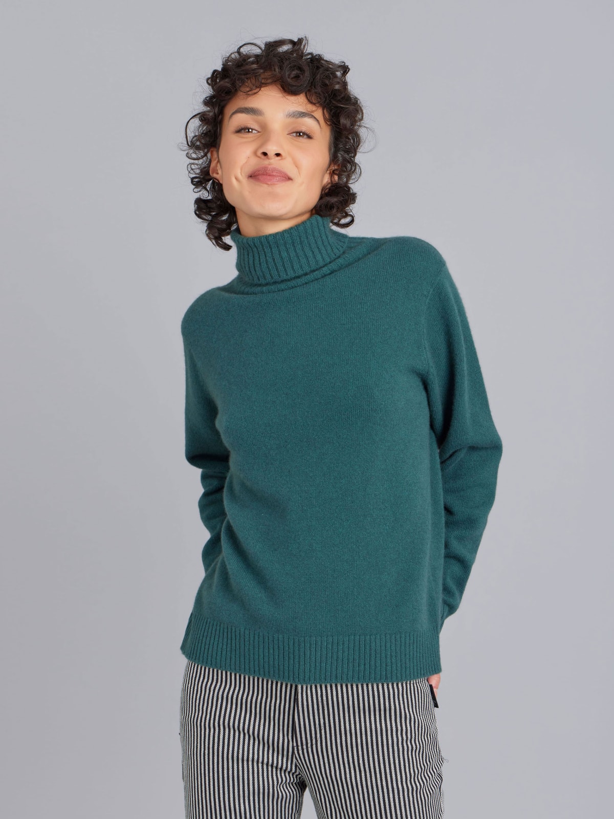 green cashmere Senga sweater