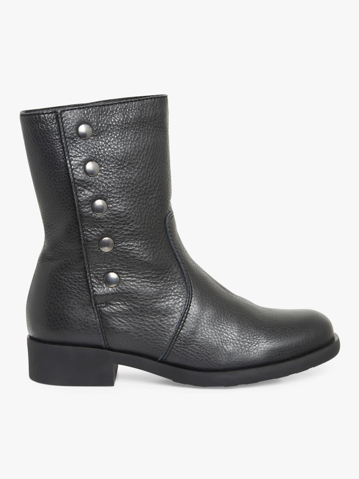 boots New Pression en cuir noir