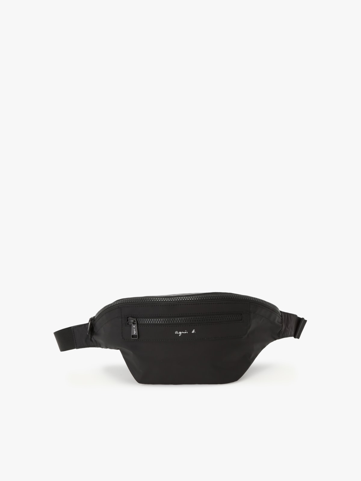 black nylon bum bag