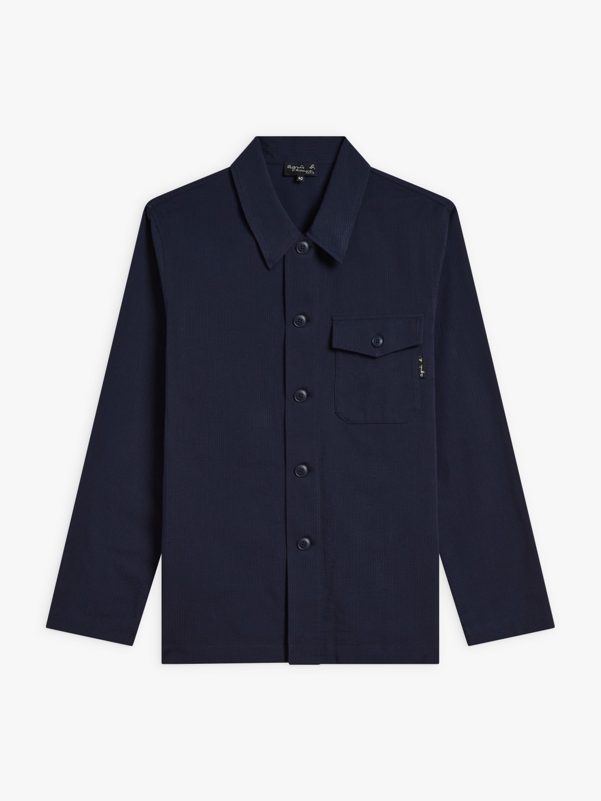 blue cotton overshirt