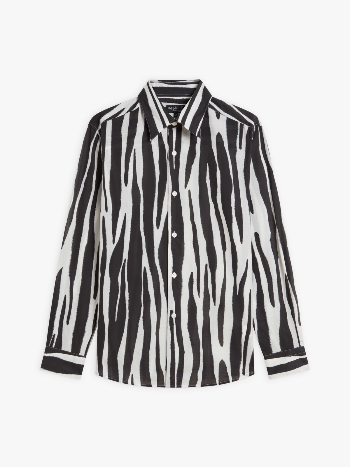 black cotton zebra printed Jimi shirt