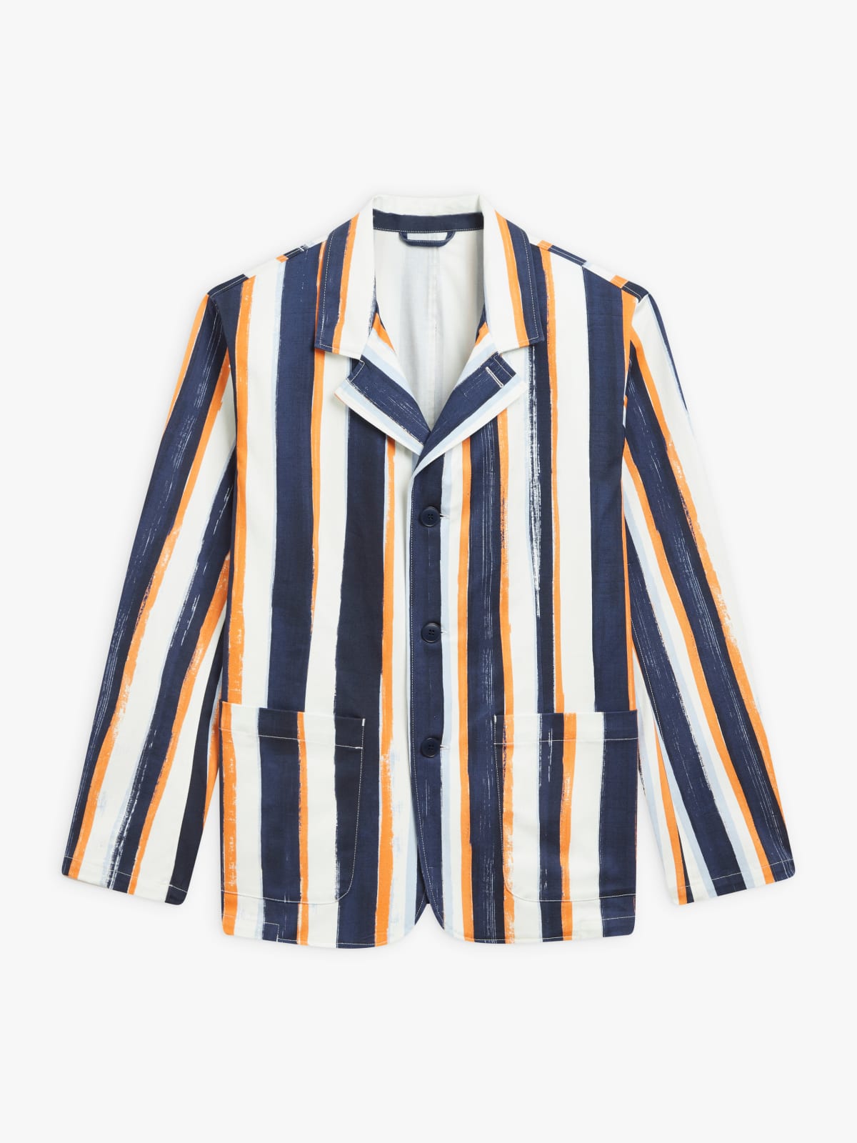 blue cotton striped Camisa jacket