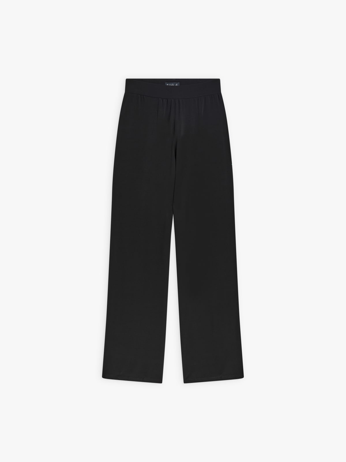 pantalon Elegant large en viscose noir