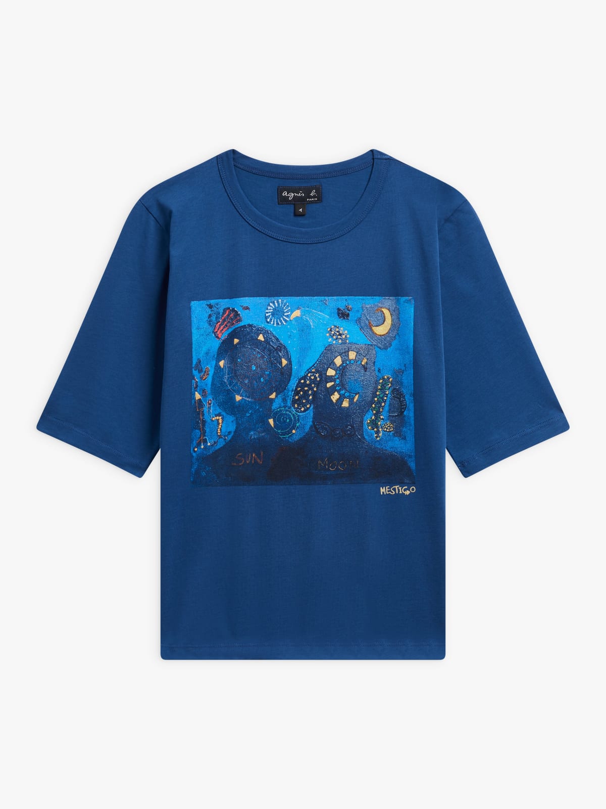 blue cotton jersey Brando t-shirt artist Matheus Mestico