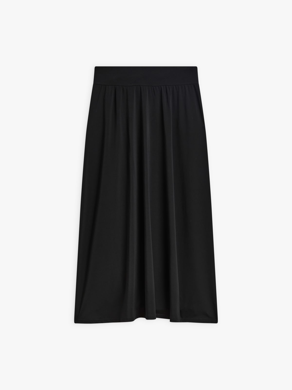 black viscose Choral long skirt