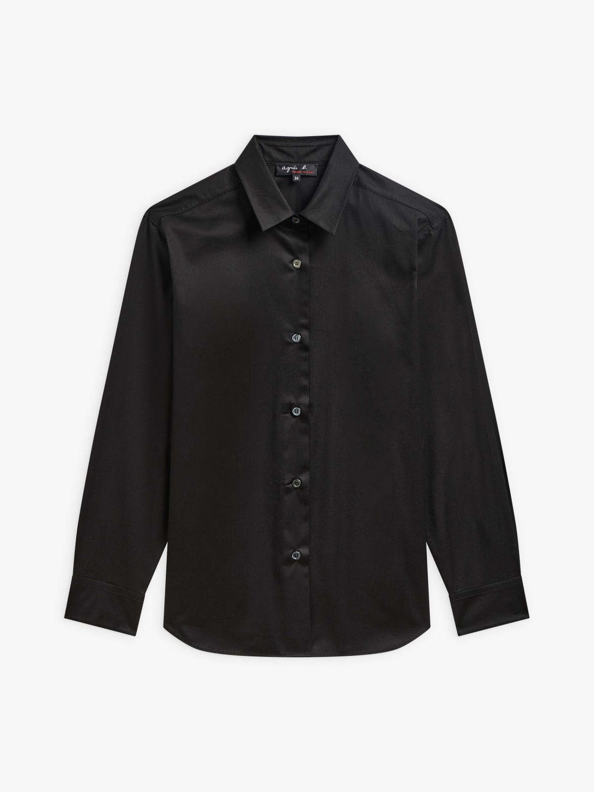 chemise en sergé de coton noir