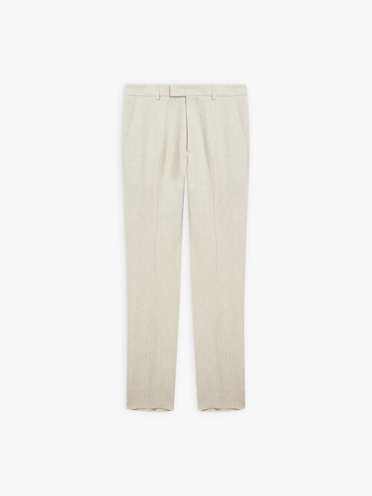 beige Perfect pants in 100% linen