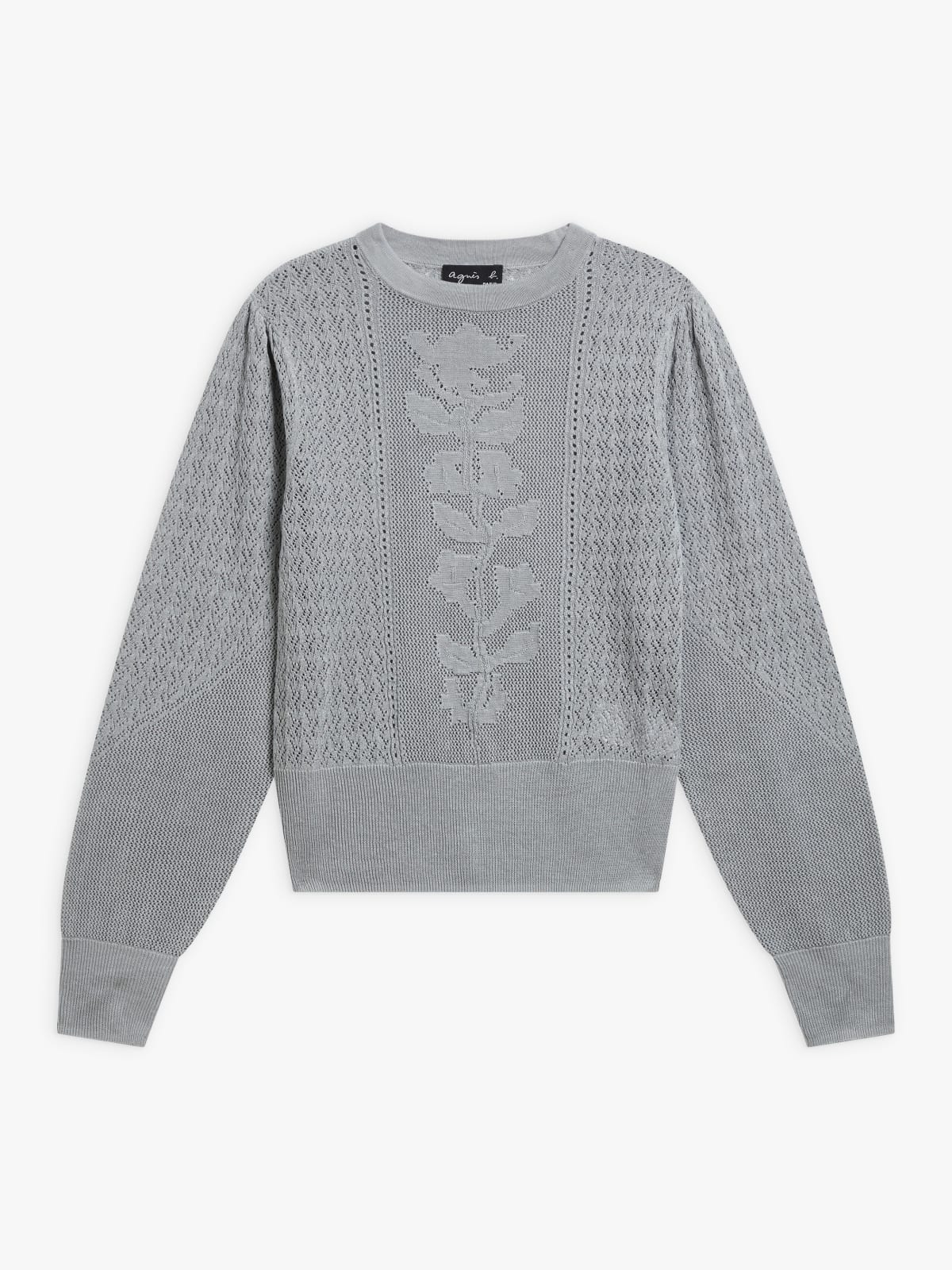 grey silk and cotton Bluebell sweater