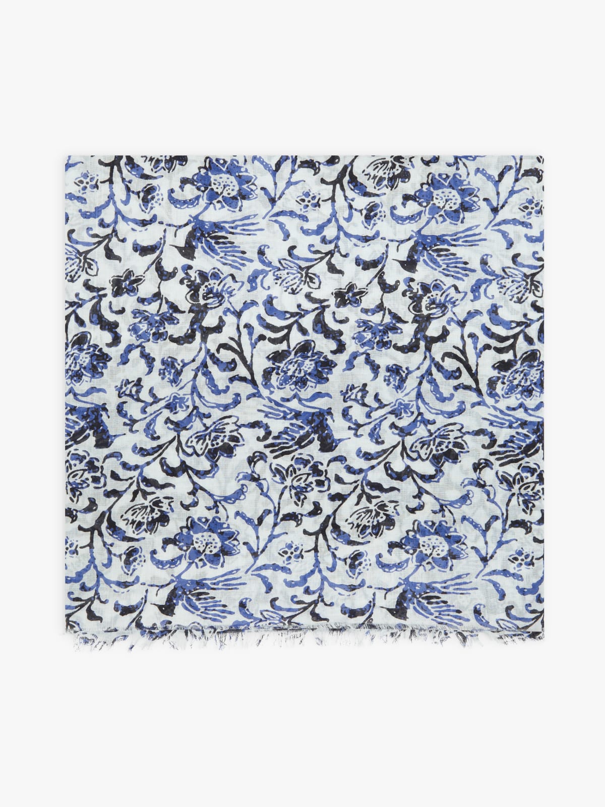 blue cotton Silene scarf image number 0