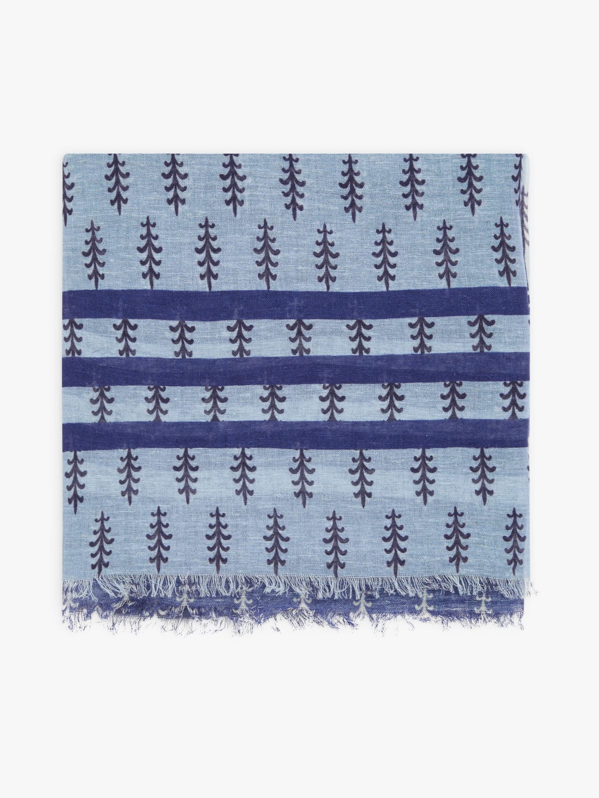 blue cotton Louny scarf image number 1