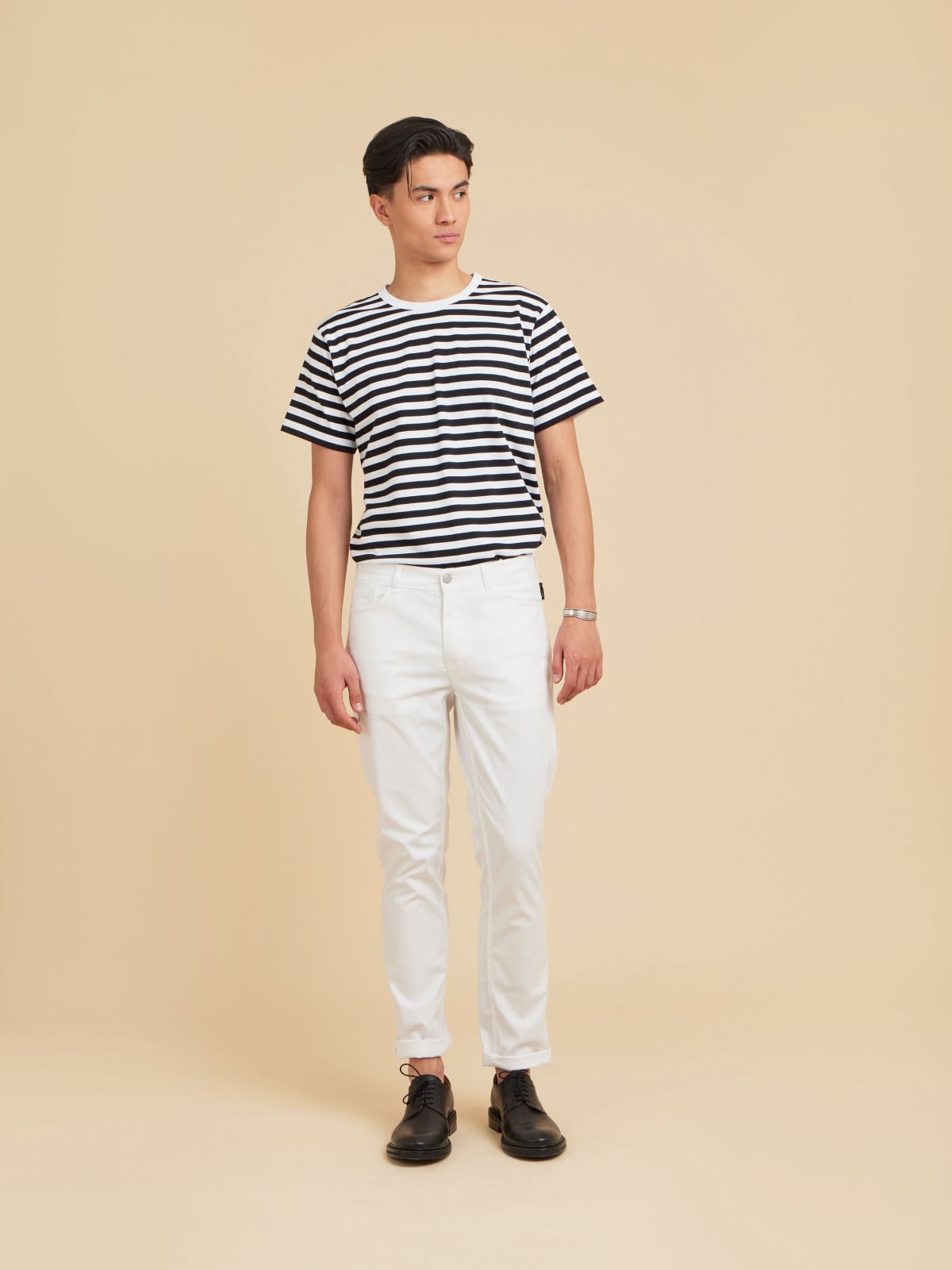 white cotton slim Iggy jeans