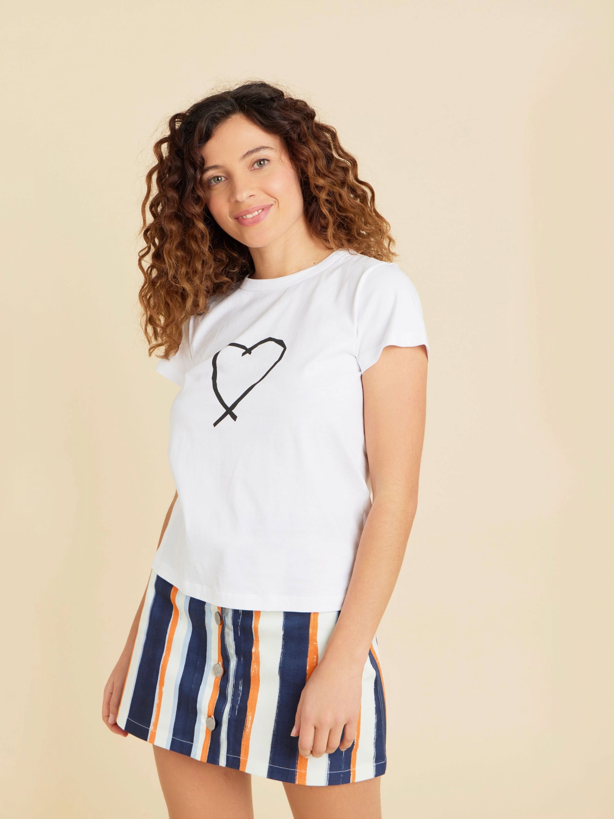 white Sarajevo heart brando t-shirt