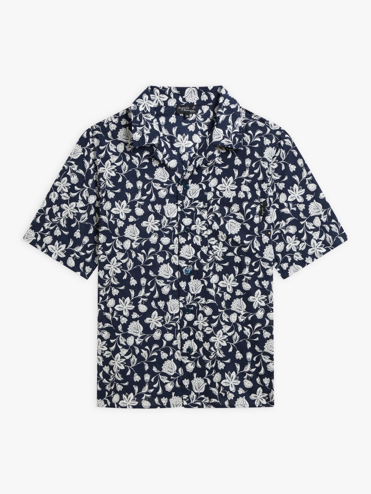 blue cotton floral print Magnum shirt