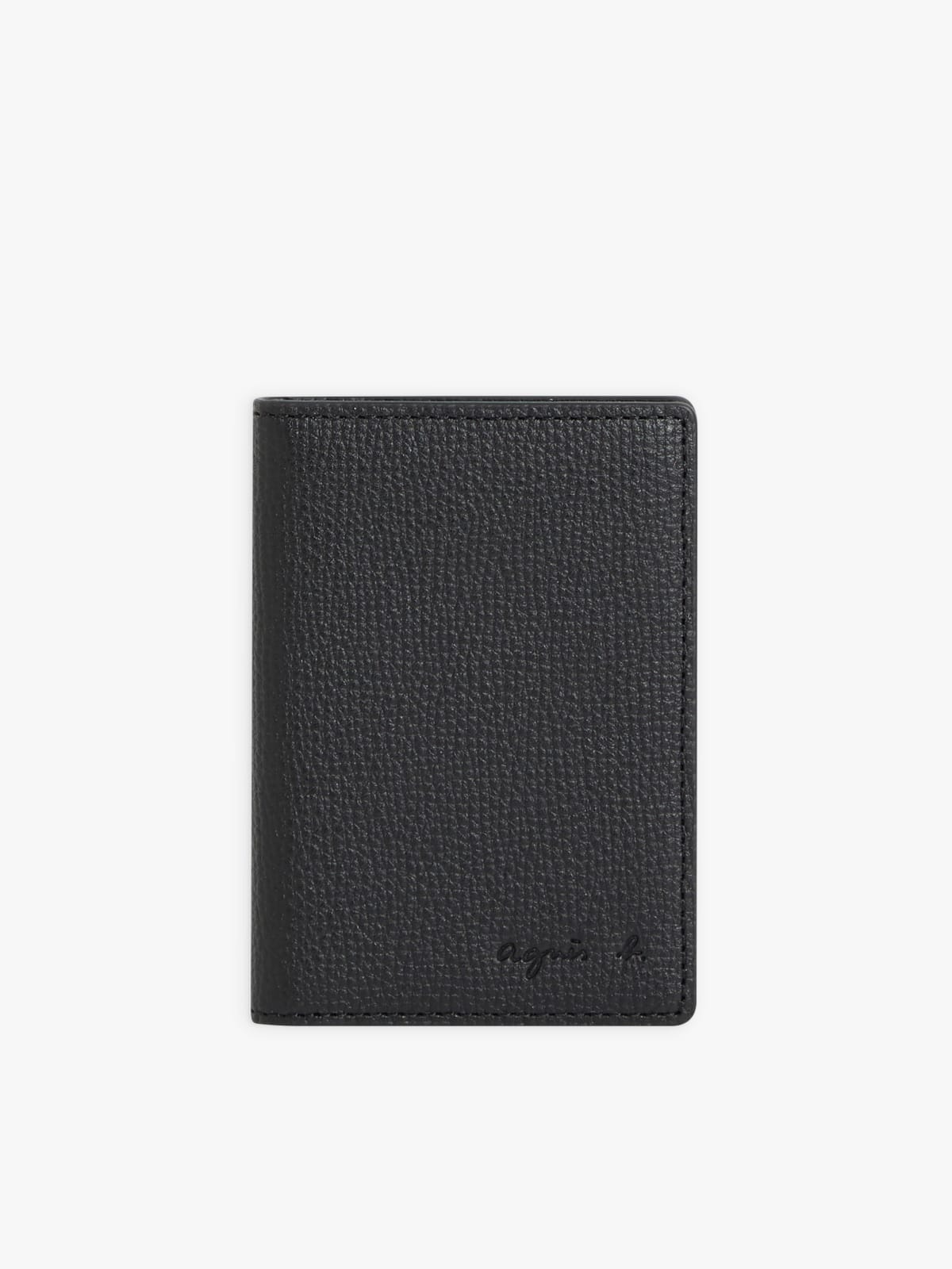 black leather folding wallet