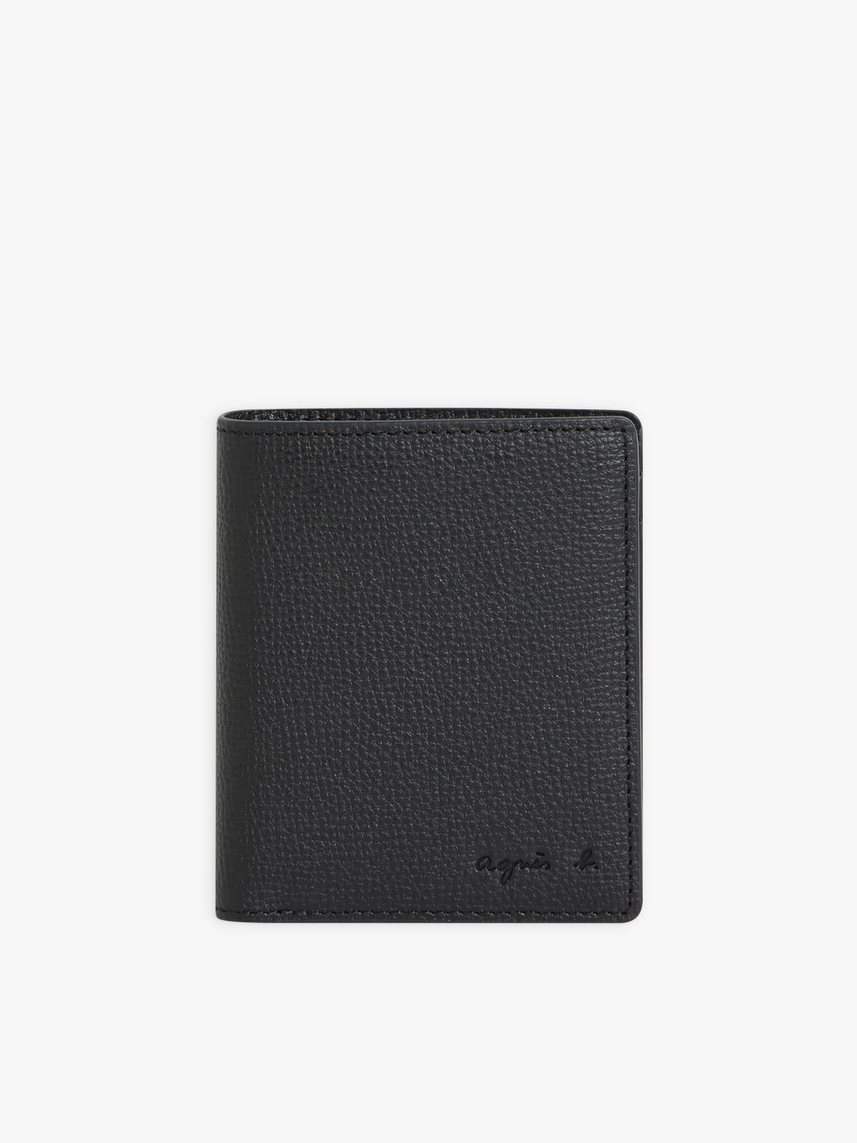 black leather folding wallet