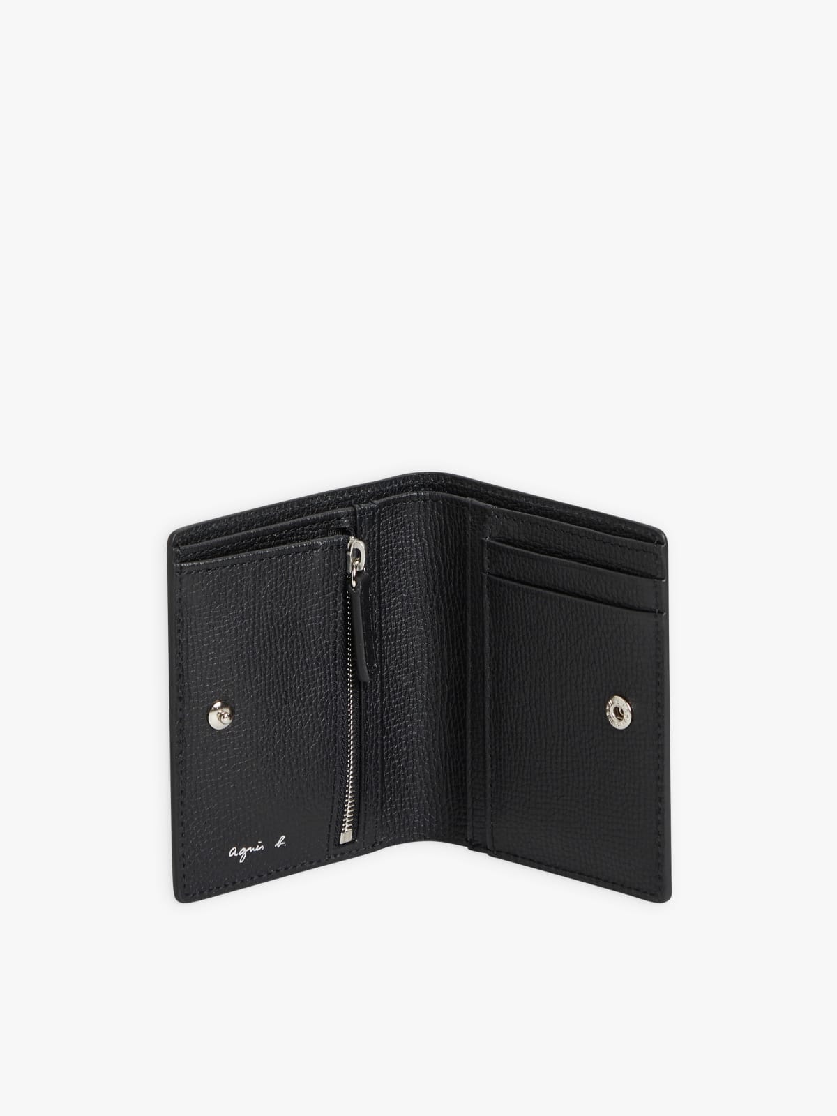 black leather folding wallet