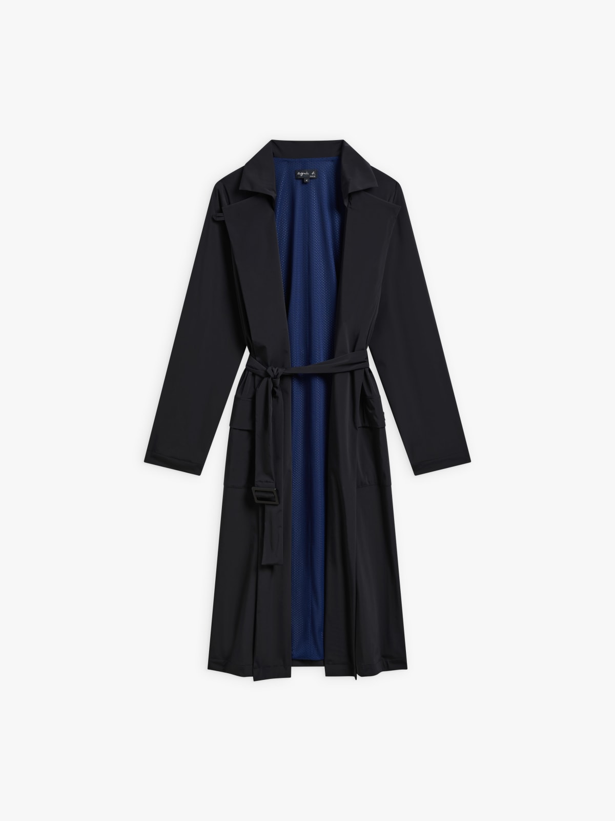 black technical fabric waterproof windproof coat