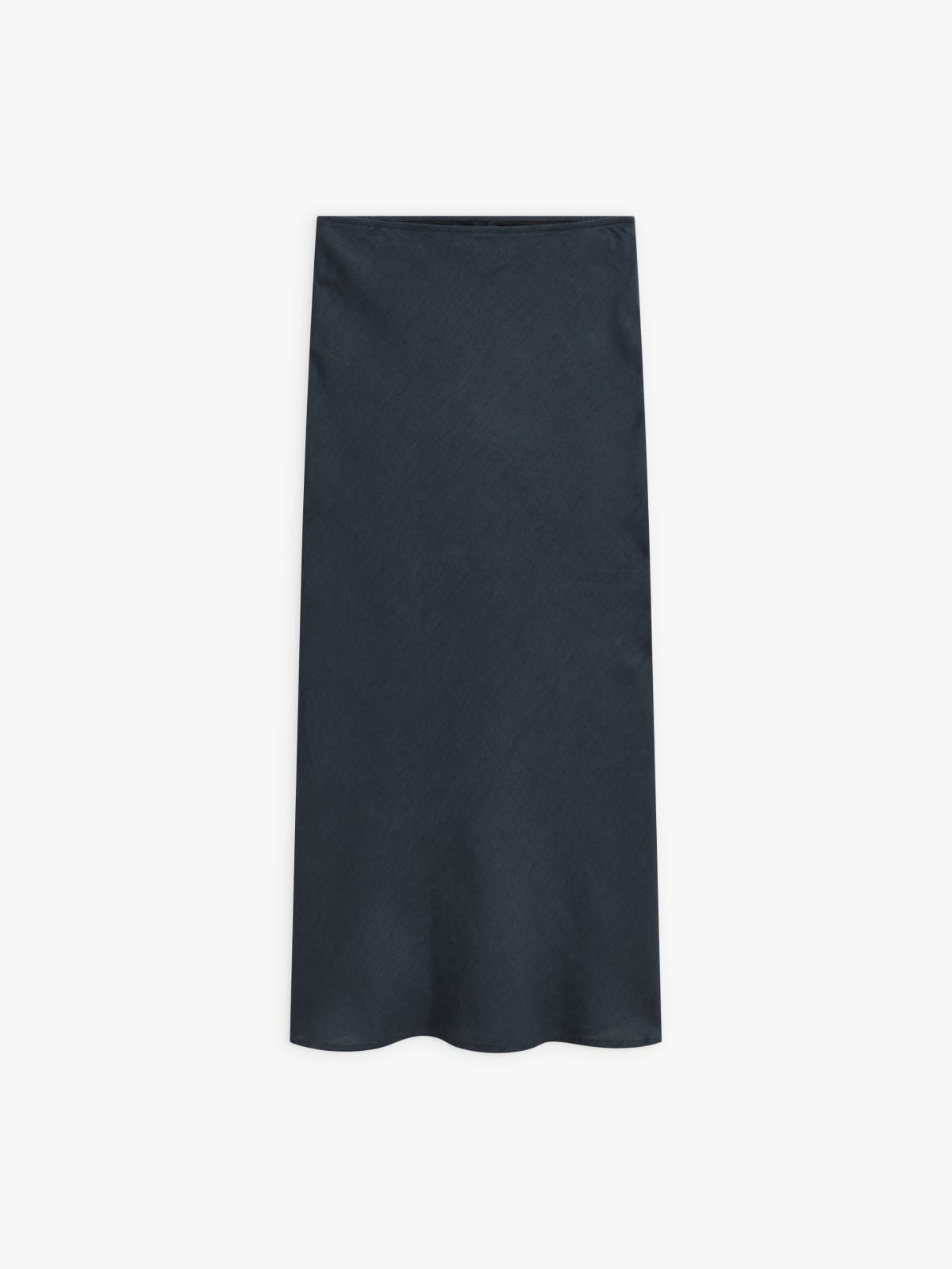 grey linen long Tulipe skirt