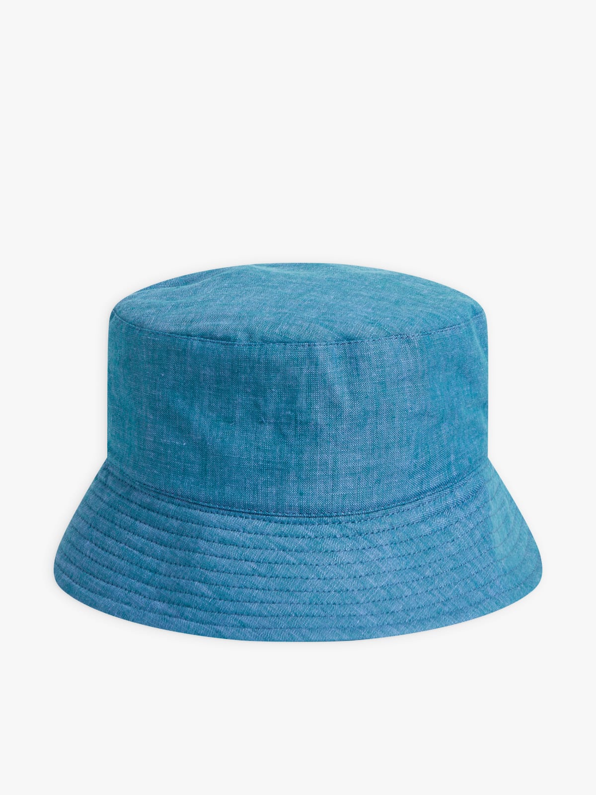 blue Fente linen Bucket hat