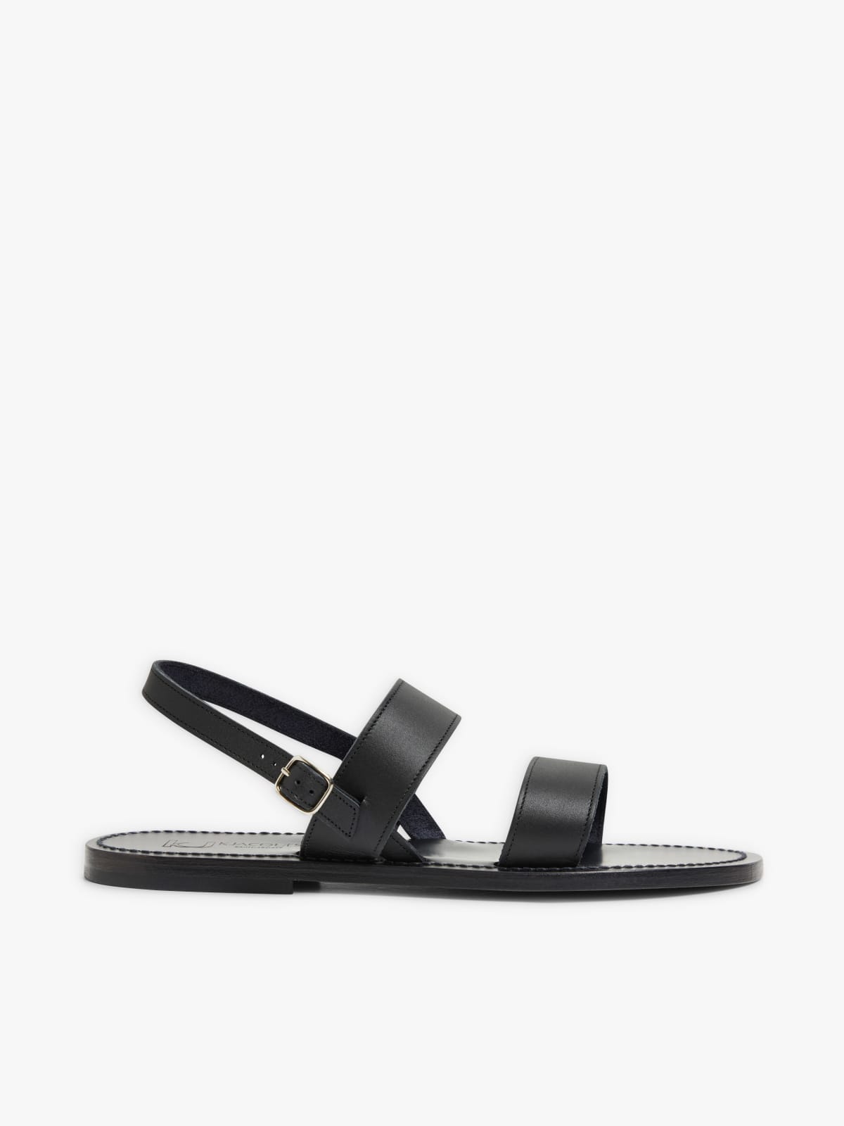 black leather Barigoule sandals