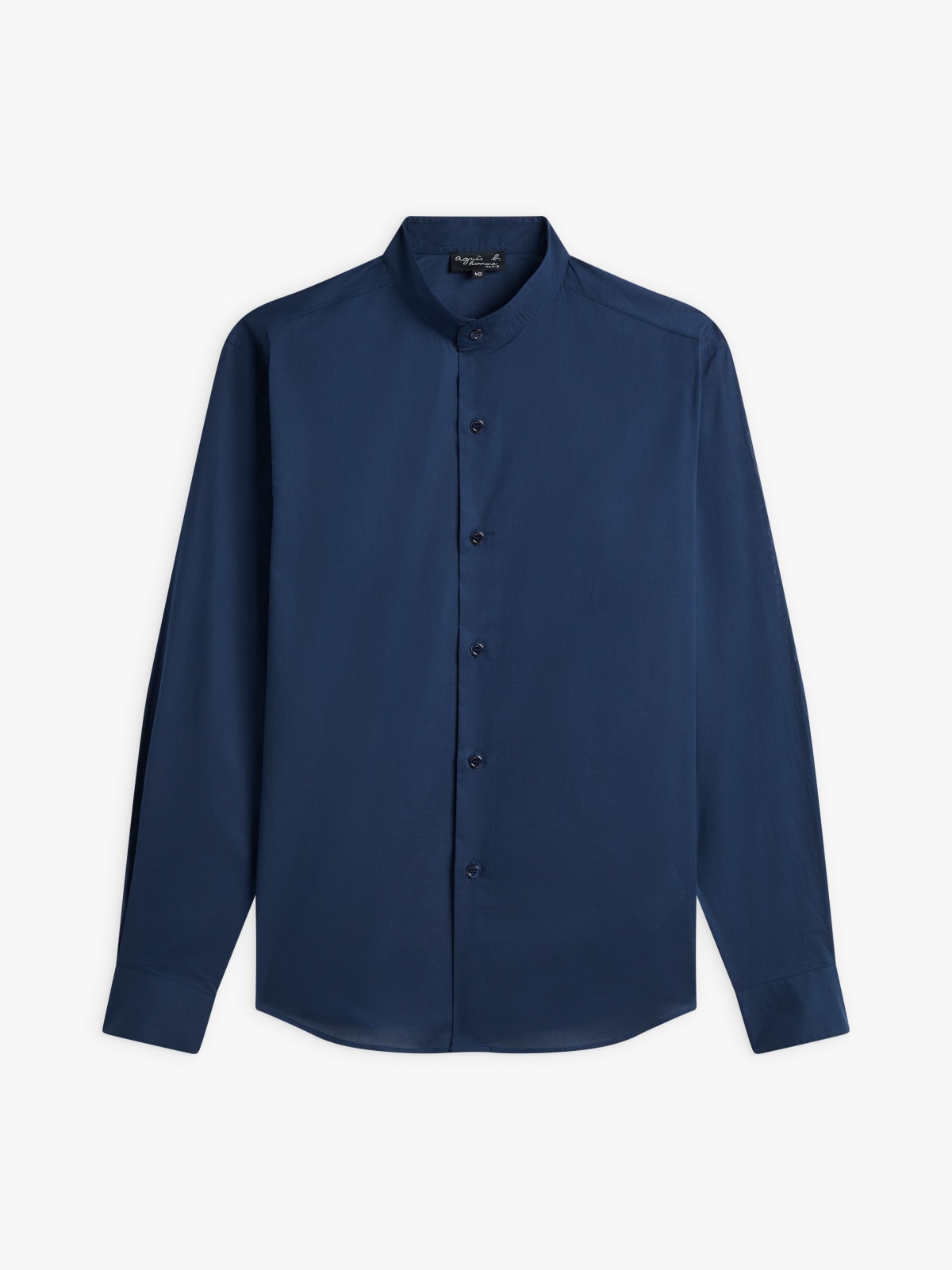 chemise Pablo en coton bleu imprimé oriental