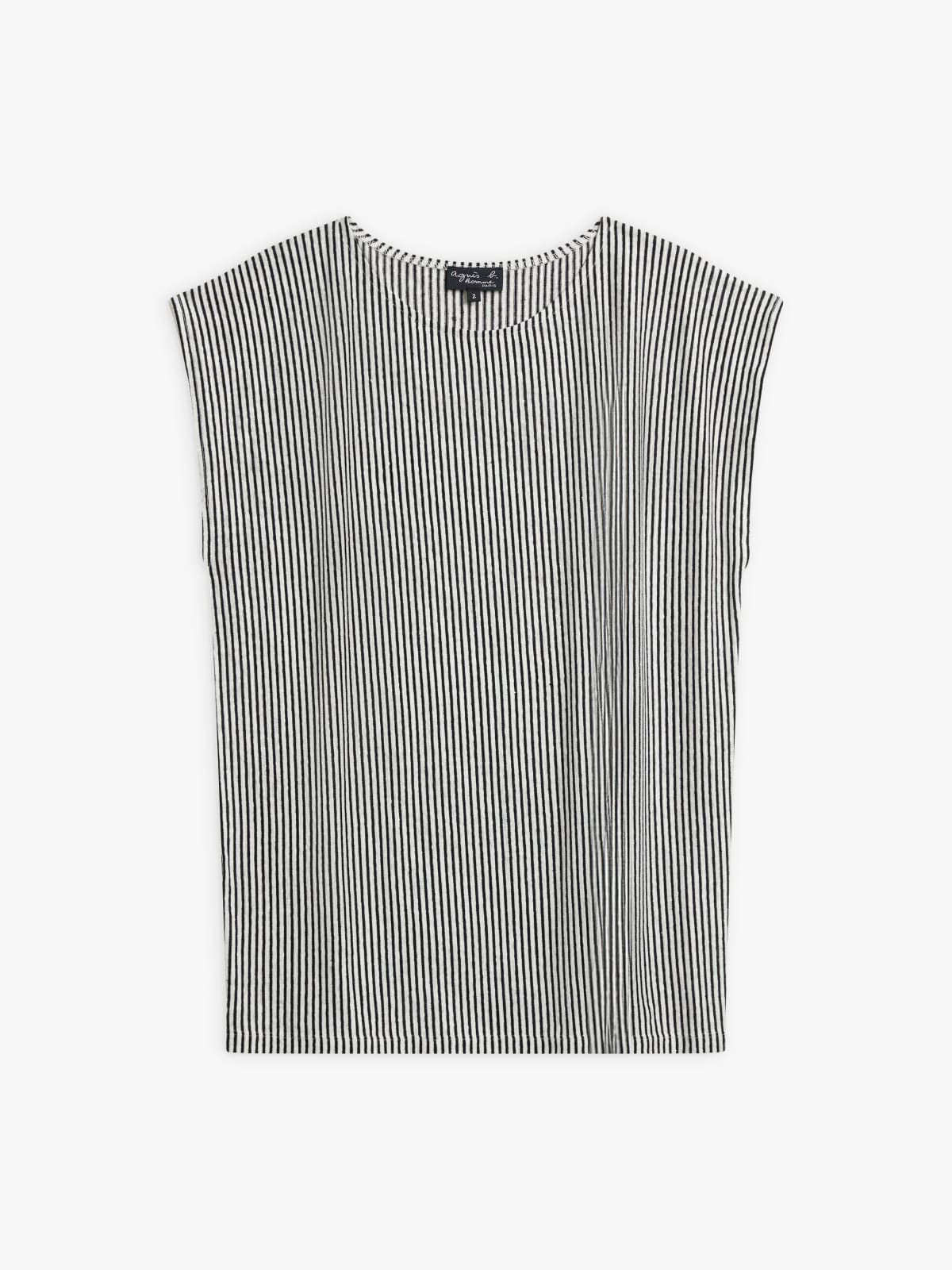 black linen jersey striped Nayel t-shirt