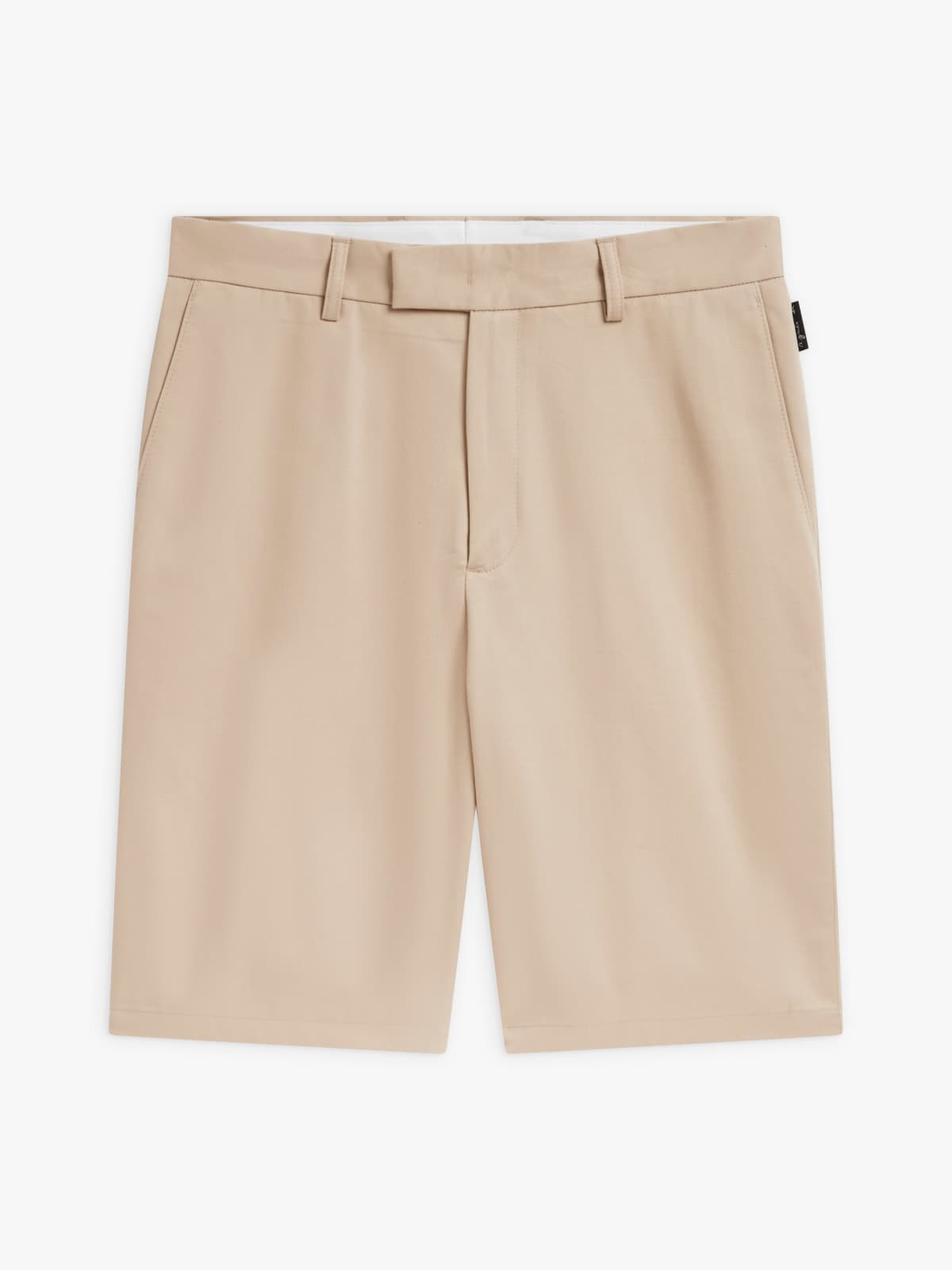 beige cotton gabardine Jamming bermuda shorts