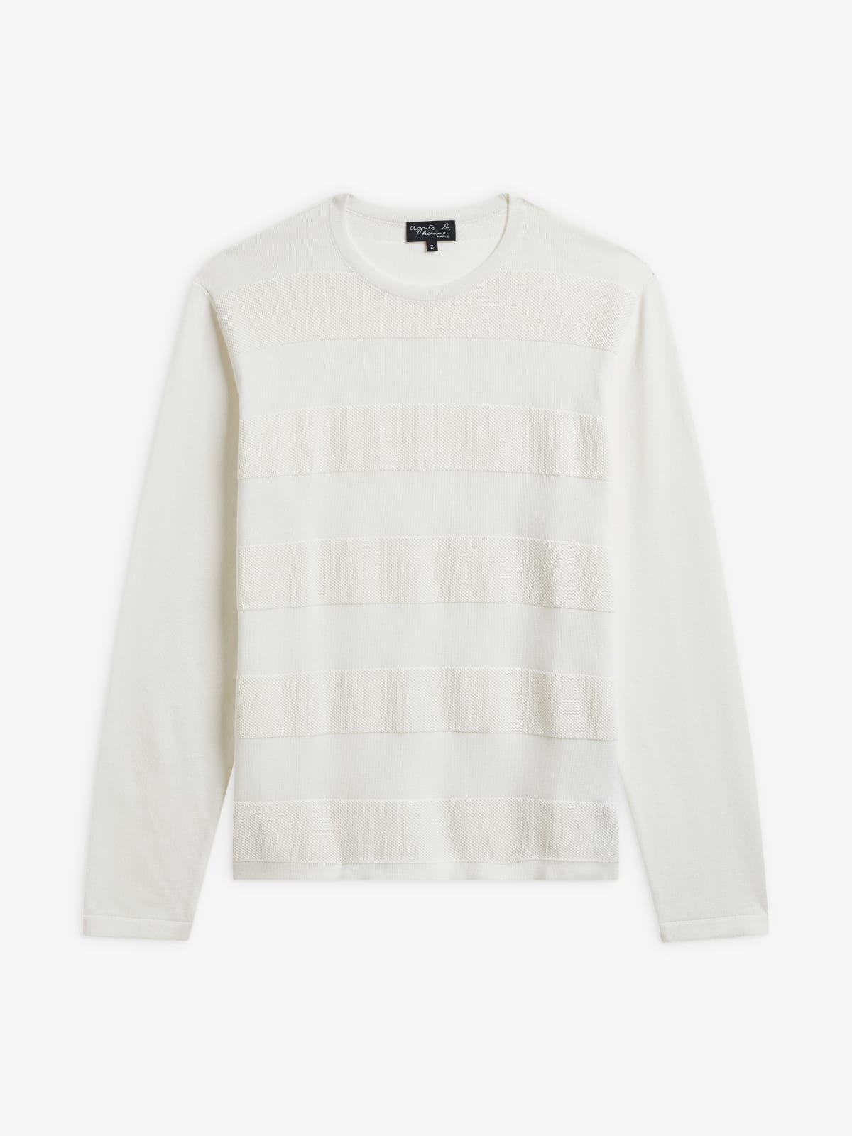 white cotton jersey striped Park sweater