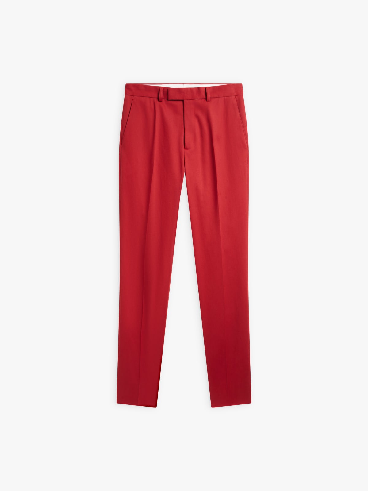 red Jamming cotton drill trousers